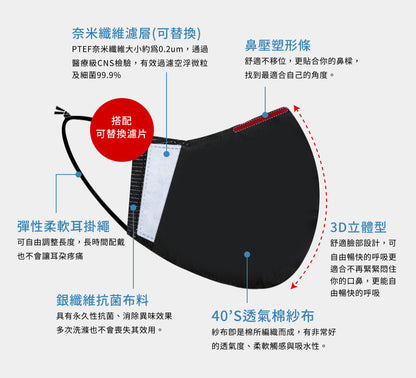 銀纖維舒適口罩